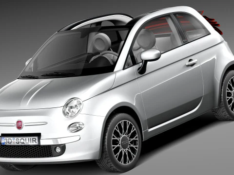 Fiat 500C 2013 Model 3D