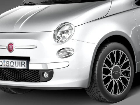 Fiat 500C 2013 3D Model