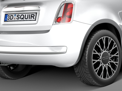 Fiat 500C 2013 3D Model