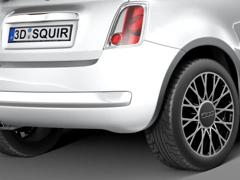 Fiat 500C 2013 3D Model