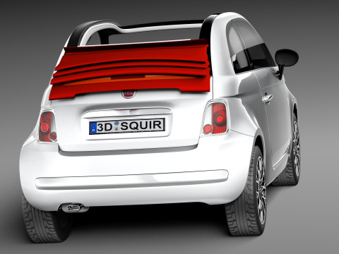 Fiat 500C 2013 3D Model
