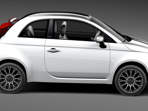 Fiat 500C 2013 3D Model