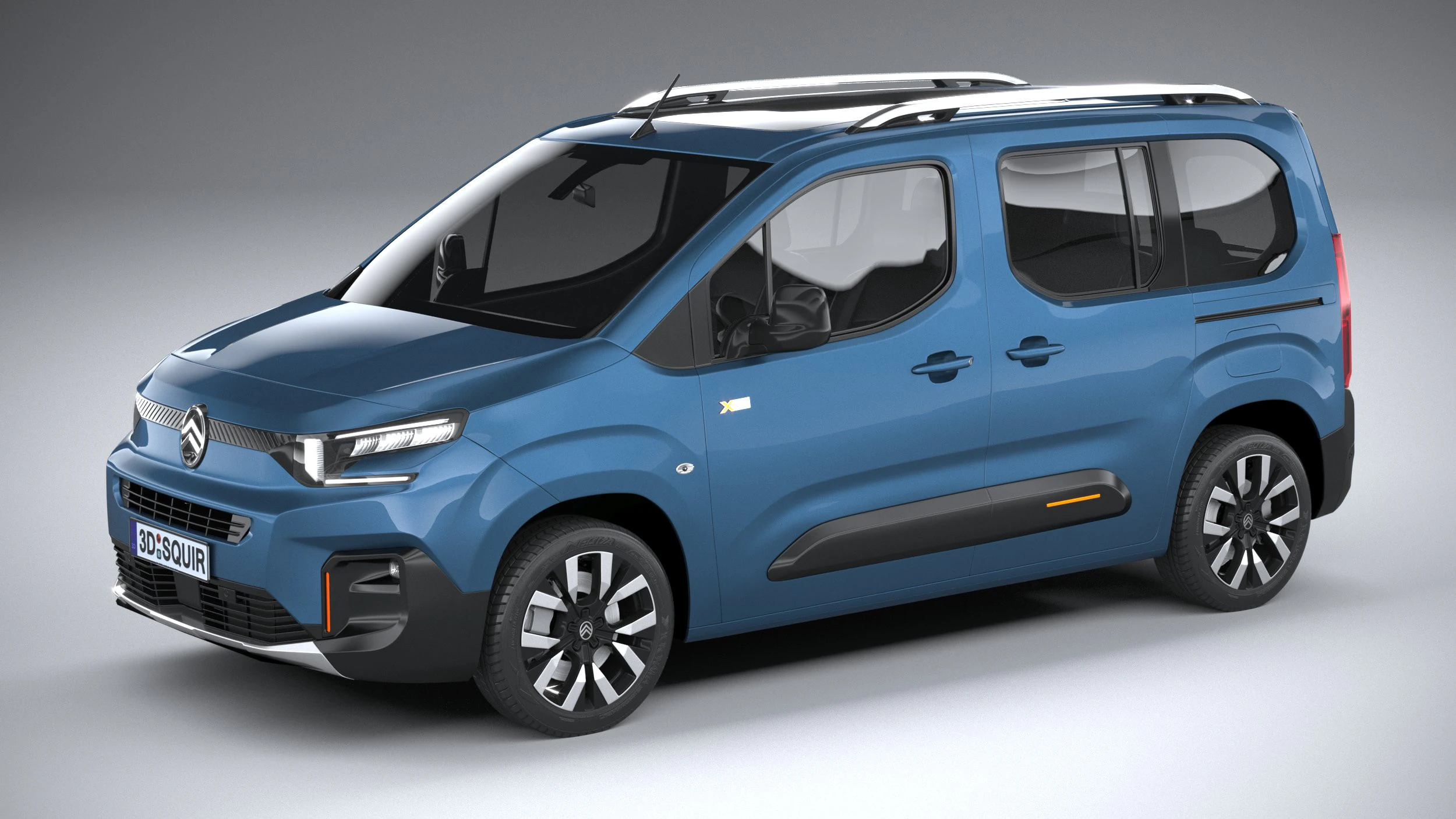 Citroen Berlingo Passenger 2024 3D Model .c4d .max .obj .3ds .fbx .stl .blend 