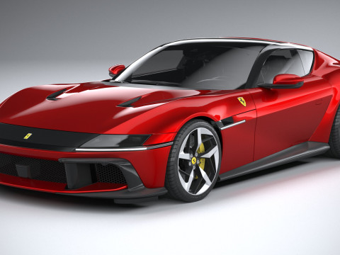 Ferrari 12Cilindri 2025 LowPoly 3D Model
