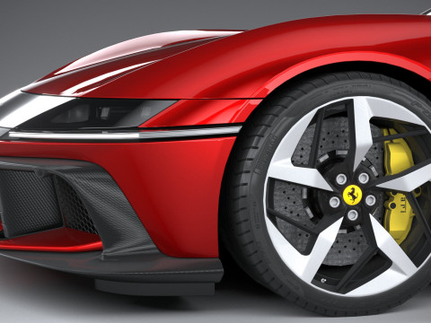 Ferrari 12Cilindri 2025 LowPoly 3D Model