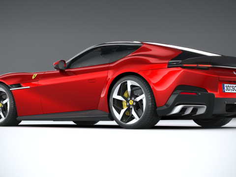 Ferrari 12Cilindri 2025 LowPoly 3D Model