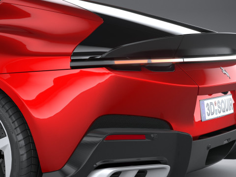Ferrari 12Cilindri 2025 LowPoly 3D Model