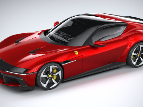Ferrari 12Cilindri 2025 LowPoly 3D Model