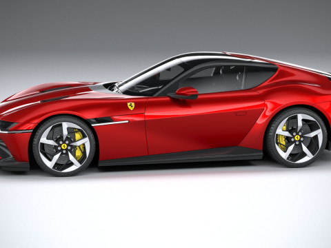 Ferrari 12Cilindri 2025 LowPoly 3D Model
