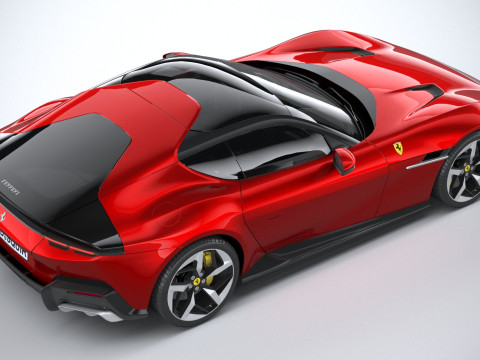 Ferrari 12Cilindri 2025 LowPoly 3D Model