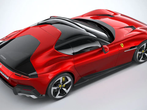 Ferrari 12Cilindri 2025 LowPoly 3D Model
