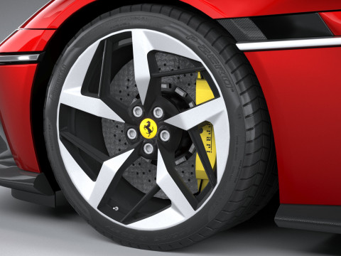 Ferrari 12Cilindri 2025 LowPoly 3D Model