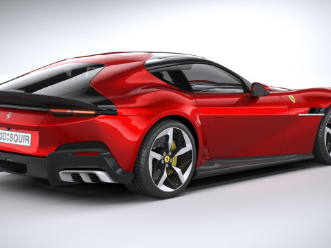 Ferrari 12Cilindri 2025 LowPoly 3D Model
