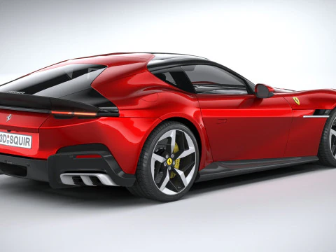 Ferrari 12Cilindri 2025 LowPoly 3D Model