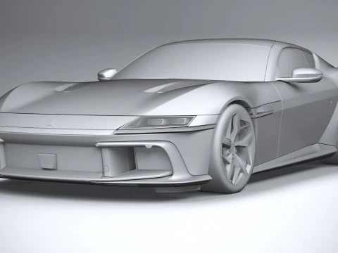 Ferrari 12Cilindri 2025 LowPoly 3D Model