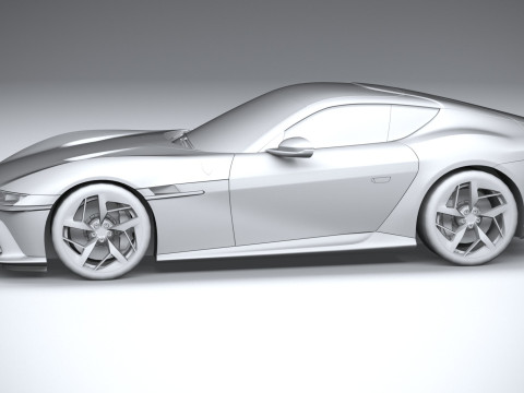 Ferrari 12Cilindri 2025 LowPoly 3D Model