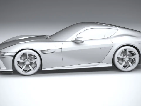 Ferrari 12Cilindri 2025 LowPoly 3D Model