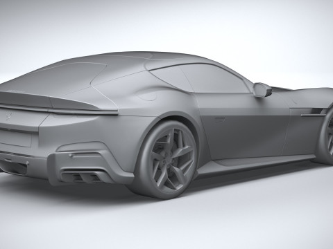 Ferrari 12Cilindri 2025 LowPoly 3D Model