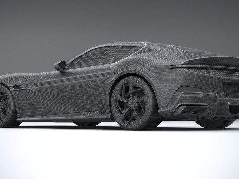 Ferrari 12Cilindri 2025 LowPoly 3D Model