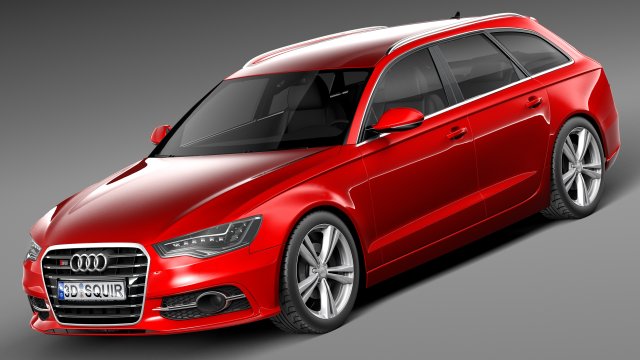 Audi S6 Avant 2013 3D Модель .c4d .max .obj .3ds .fbx .stl .blend 