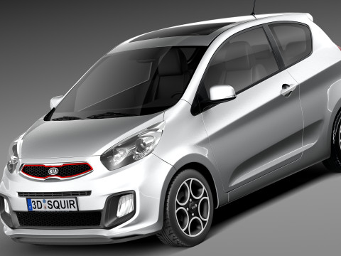 Kia Picanto 3-Door 2013 3D Model