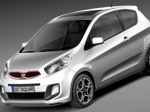 Kia Picanto 3 kapılı 2013 3D Model