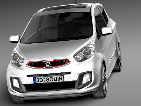 Kia Picanto 3-Door 2013 Modèle 3D
