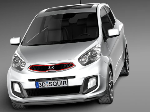 Kia Picanto 3-Door 2013 3D Model