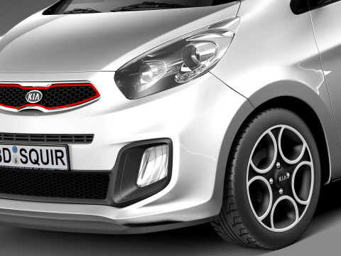 Kia Picanto 3-Door 2013 Modèle 3D