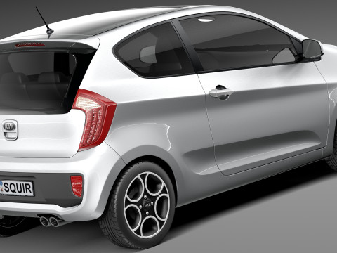 Kia Picanto 3-Door 2013 Modèle 3D