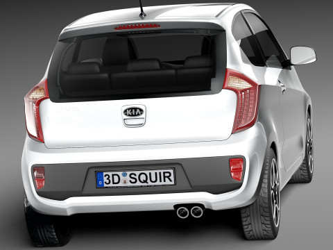 Kia Picanto 3-Door 2013 Modèle 3D