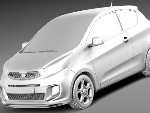 Kia Picanto 3-Door 2013 Modèle 3D