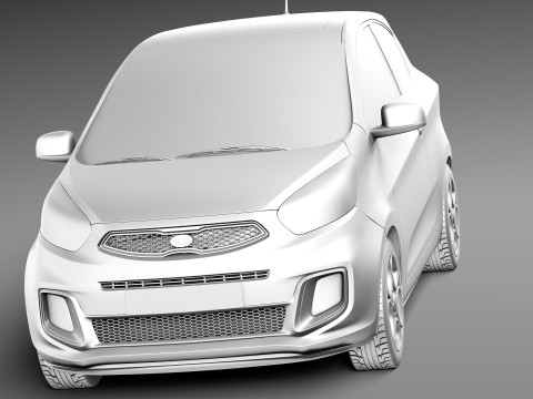Kia Picanto 3-Door 2013 Modèle 3D