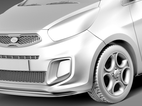 Kia Picanto 3-Door 2013 Modèle 3D