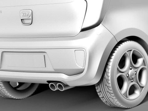 Kia Picanto 3-Door 2013 Modèle 3D