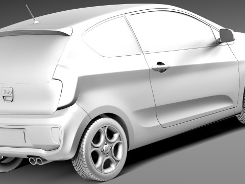 Kia Picanto 3-Door 2013 Modèle 3D