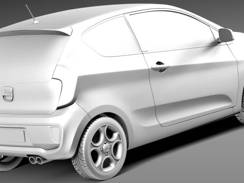 Kia Picanto 3-Door 2013 3D Model