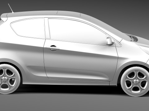 Kia Picanto 3-Door 2013 Modèle 3D
