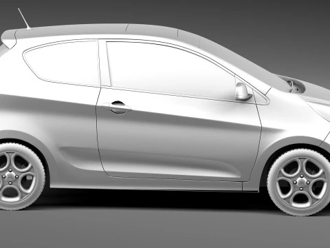 Kia Picanto 3-Door 2013 3D Model