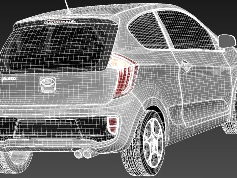 Kia Picanto 3-Door 2013 Modèle 3D