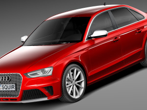 Audi RS4 2013 sedan 3D Model