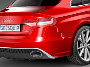Audi RS4 2013 sedan Modelo 3D