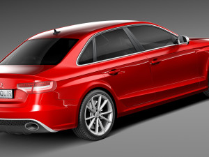 Audi RS4 2013 sedan Modelo 3D