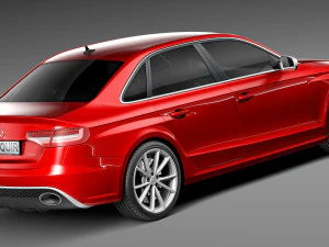 Audi RS4 sedan 2013 3D Model