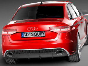 Audi RS4 2013 sedan Modelo 3D