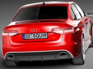 Audi RS4 sedan 2013 3D Model