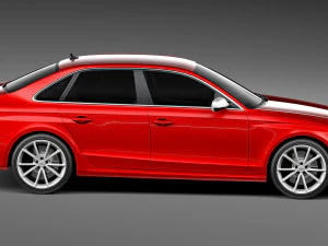 Audi RS4 sedan 2013 3D Model