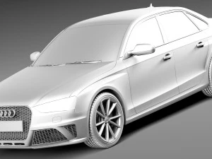Audi RS4 sedan 2013 3D Model