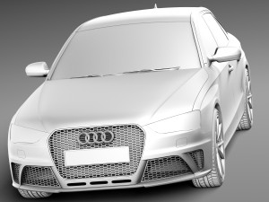 Audi RS4 2013 sedan Modelo 3D