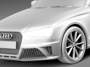 Audi RS4 2013 sedan Modelo 3D